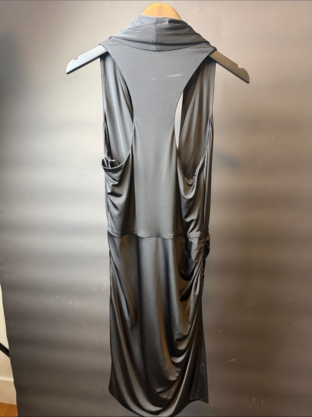 Tom Ford Black Draped Halter Mini Dress with Gold Chain - Picture 2 of 2